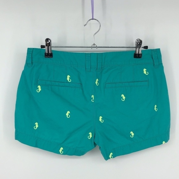Old Navy Womens Seahorse Pattern Teal Shorts Size 2 - Picture 2 of 8
